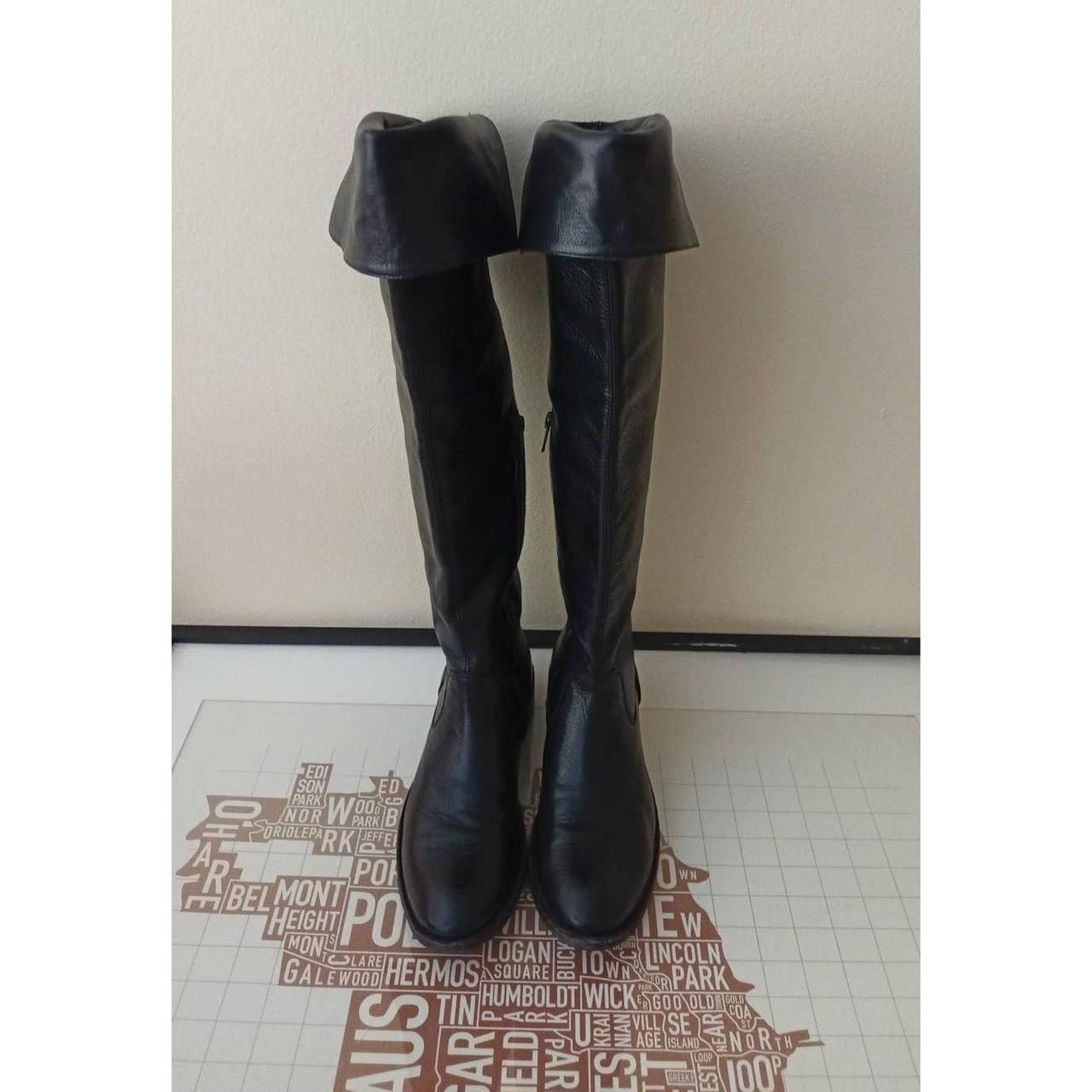 Beautiful FRYE Shirley Over the knee Black Leather Depop