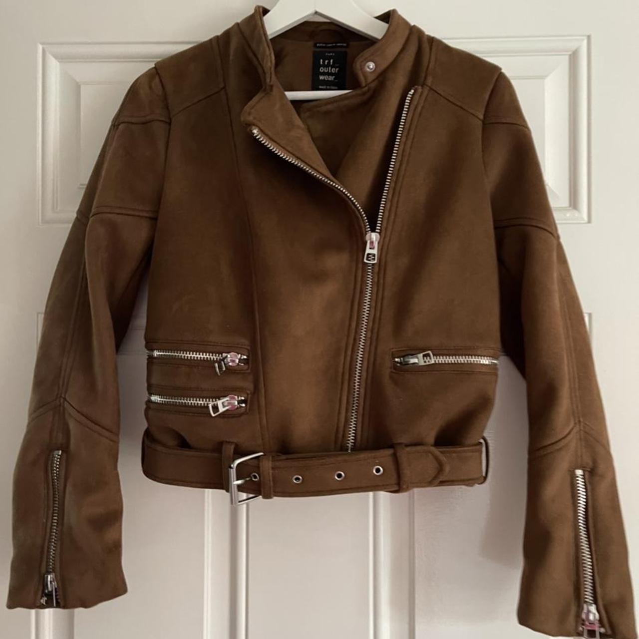Zara brown coat size European medium.... Depop