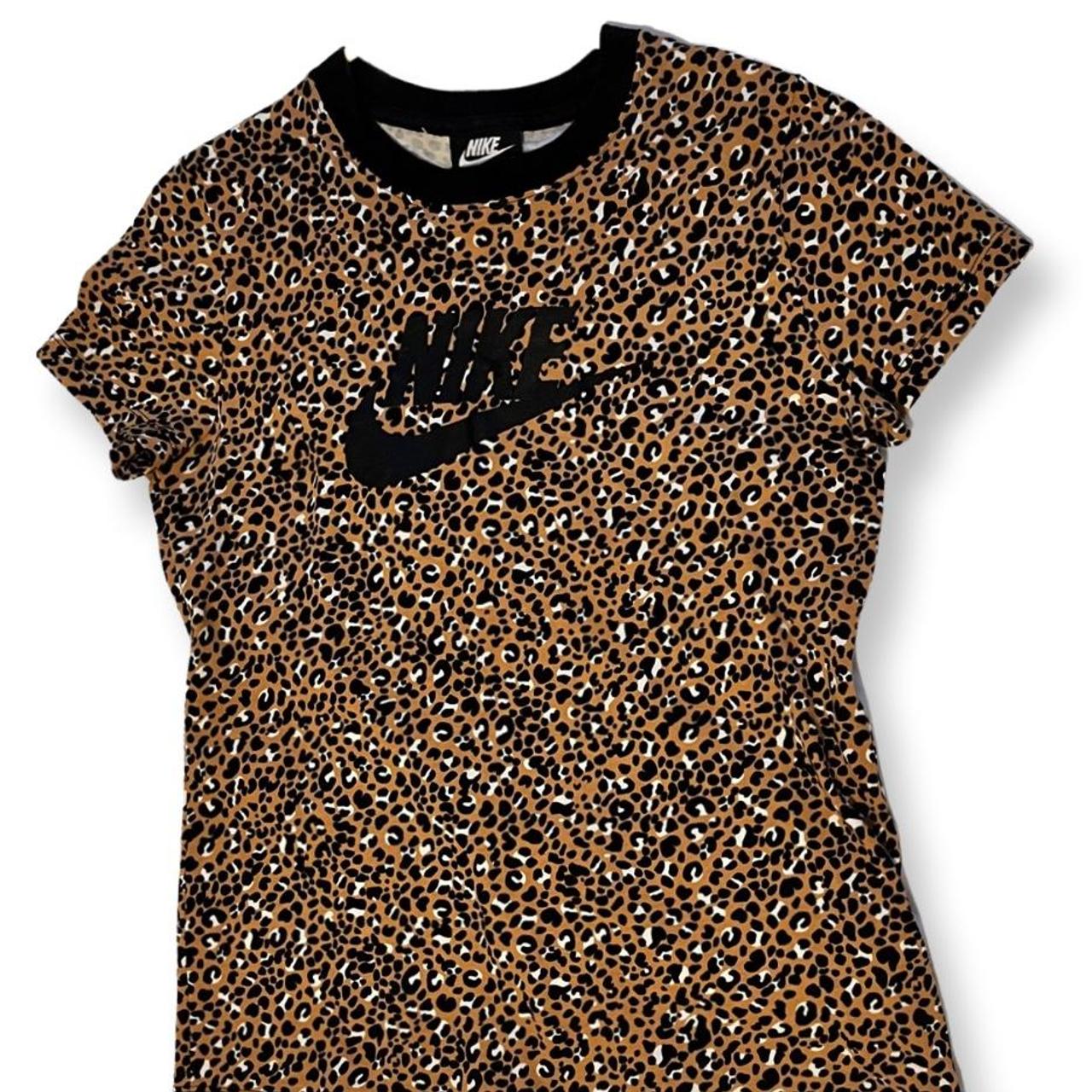 nike t shirt with leopard print