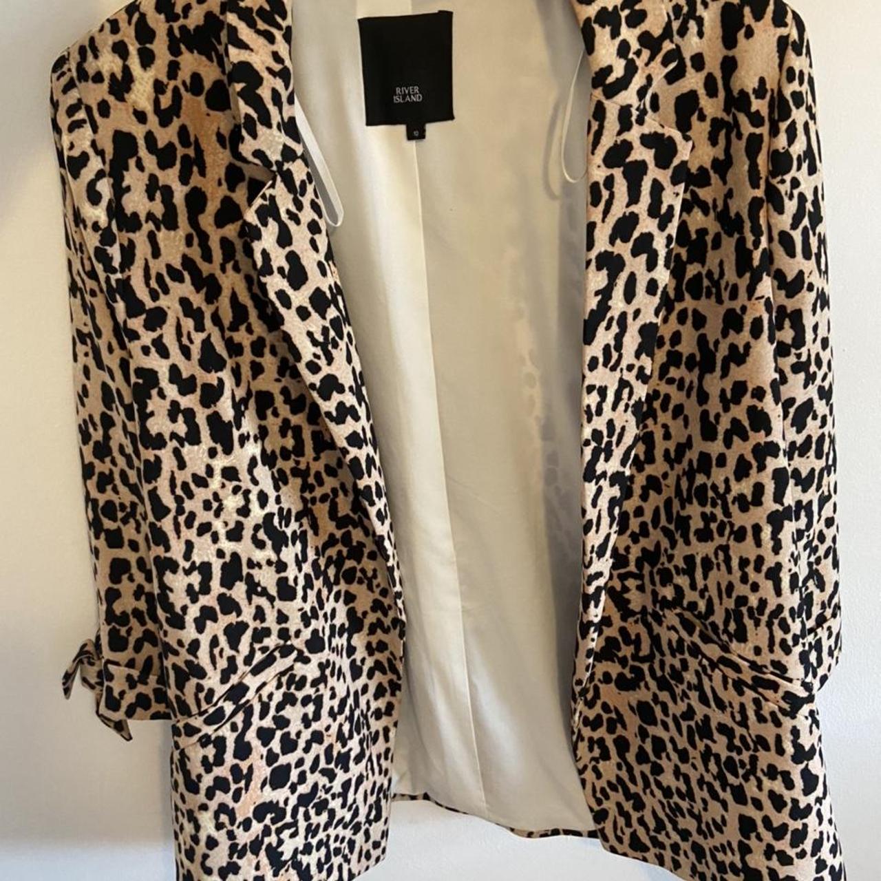 River island clearance animal print blazer