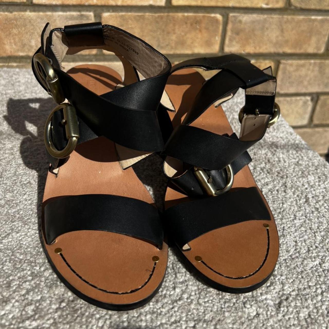 Topshop Women's Black Sandals | Depop