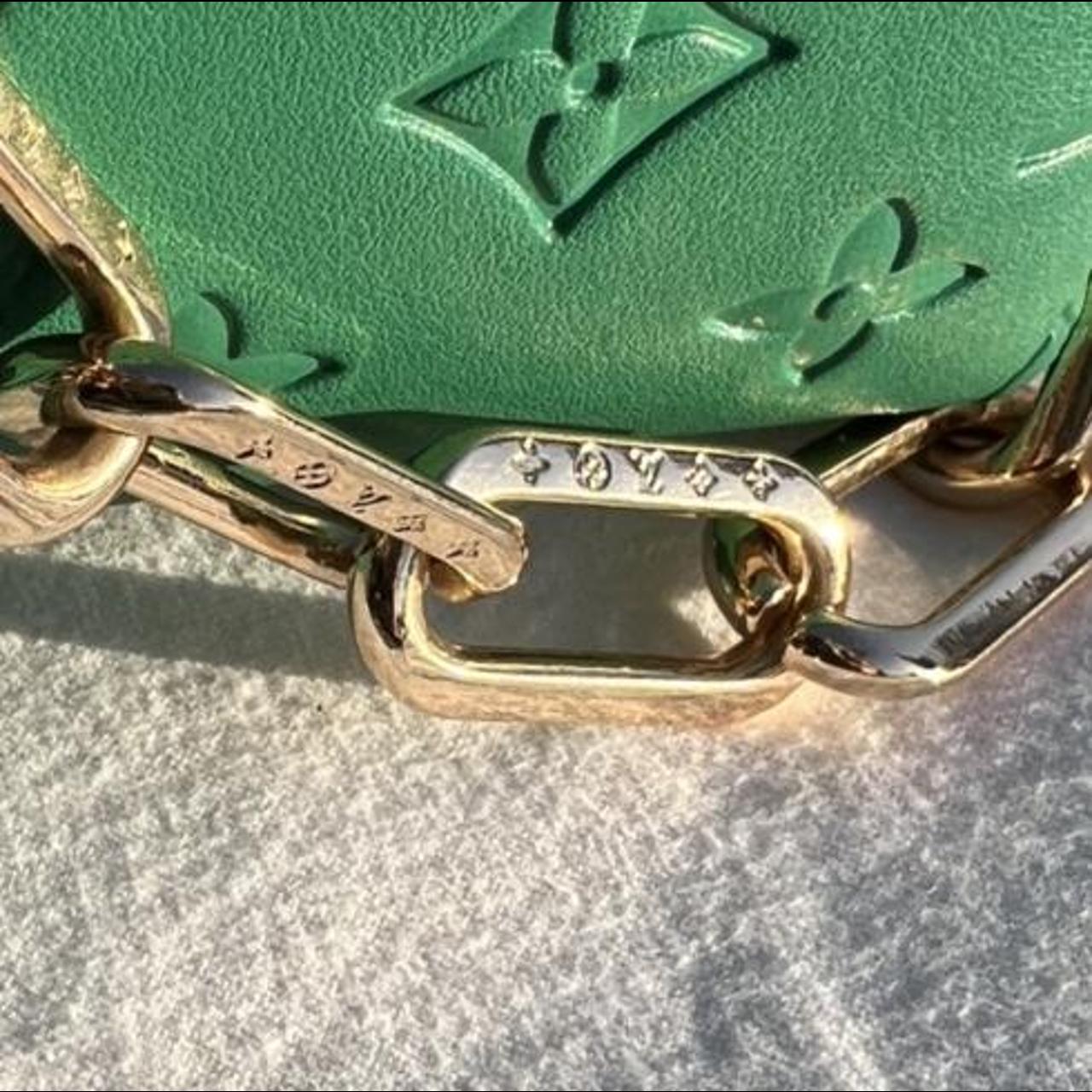 Coussin leather handbag Louis Vuitton Green in Leather - 28907015