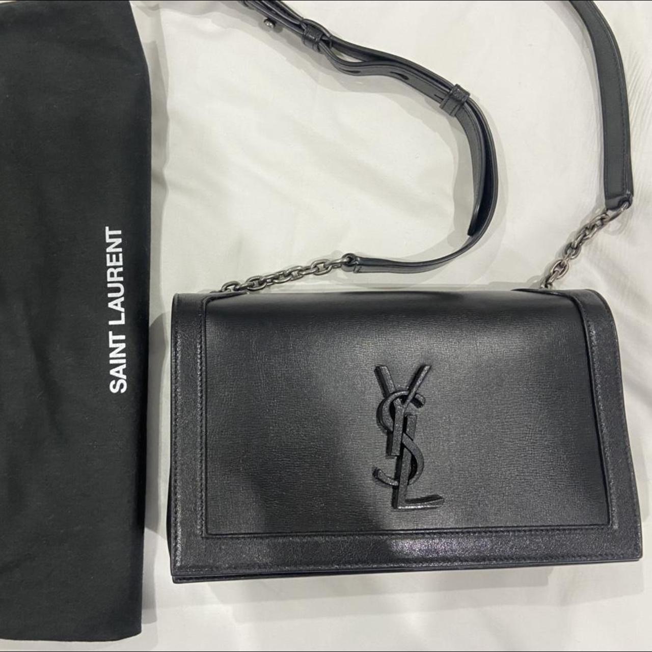 Exclusive YSL Book Bag Matte black leather... Depop