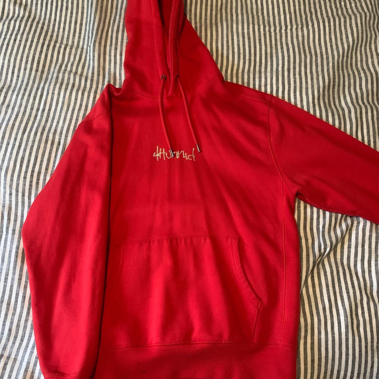 4hunnid red hoodie size M dm for any sizing Depop