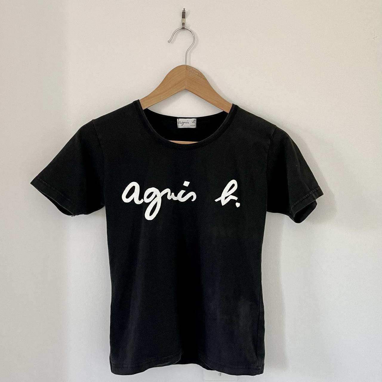 Agnès B. Paris Logo Tee Circa ‘00s. Stretchy Cotton... - Depop