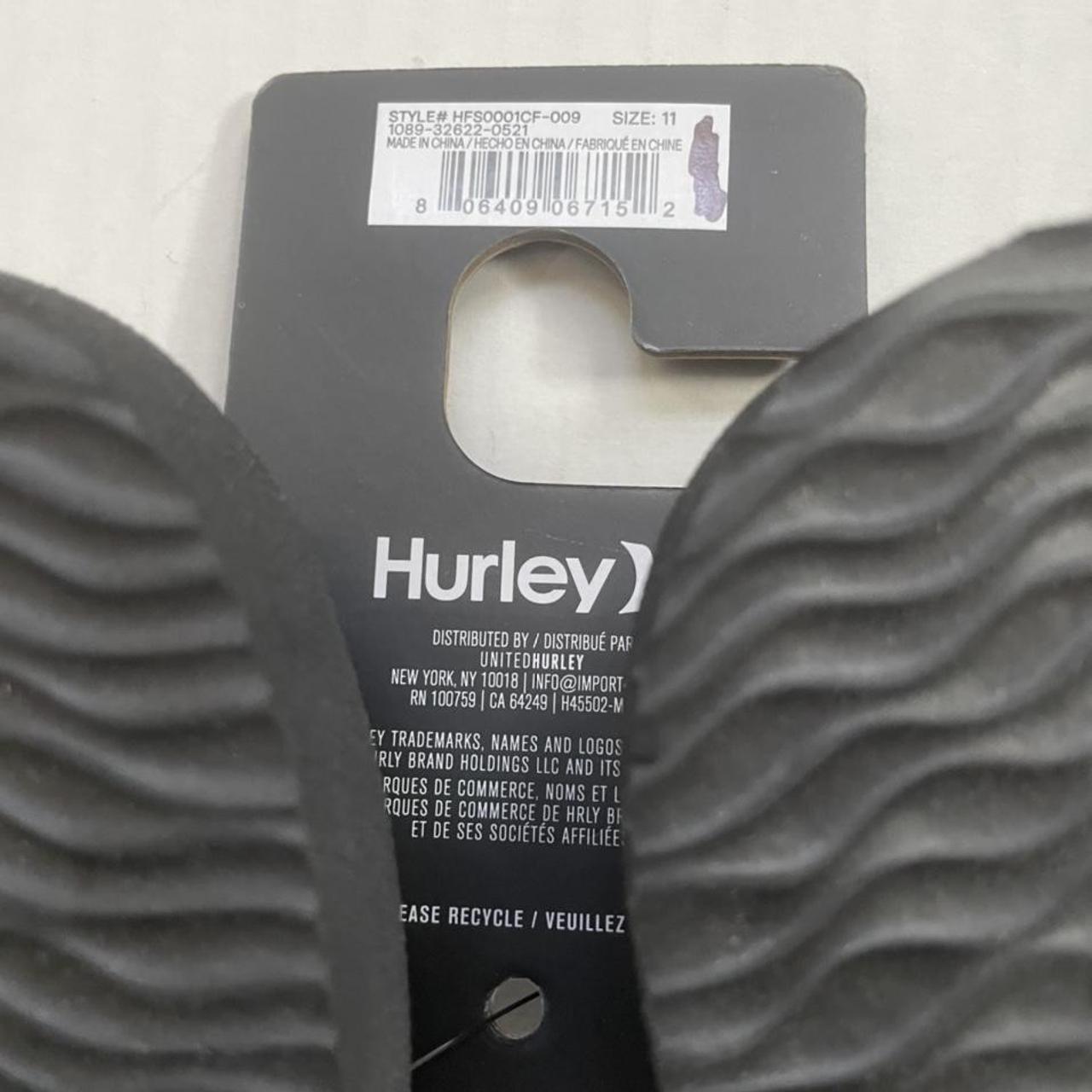 Hurley Mens Slides Sandals Slip Ons Size 11 NWT... - Depop