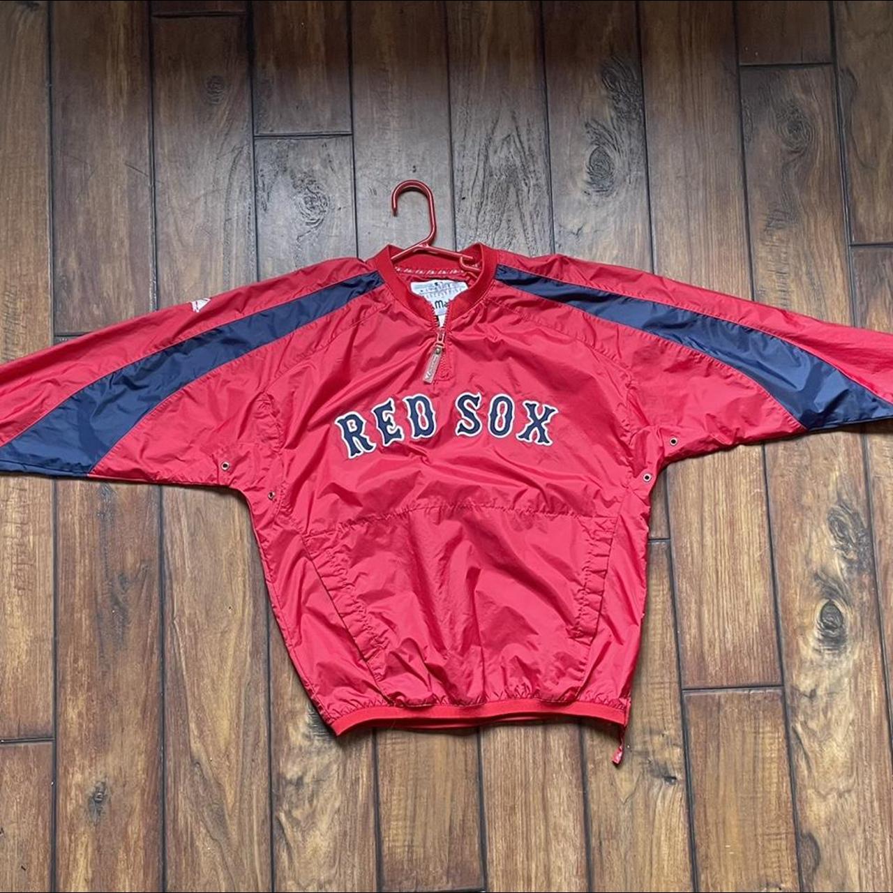 VINTAGE MAJESTIC boston red sox jacket authentic - Depop