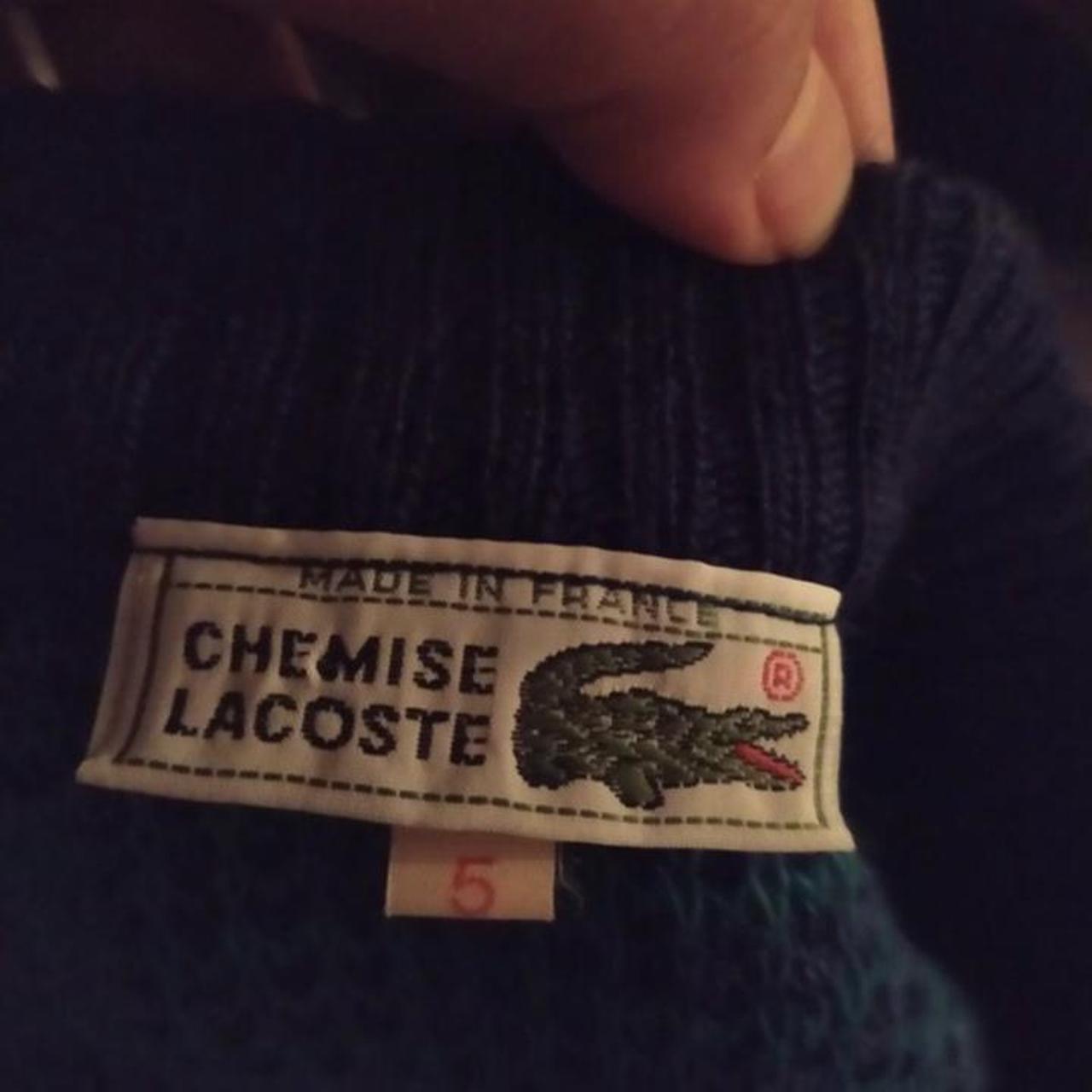 Lacoste Men's Blue and Green Cardigan | Depop