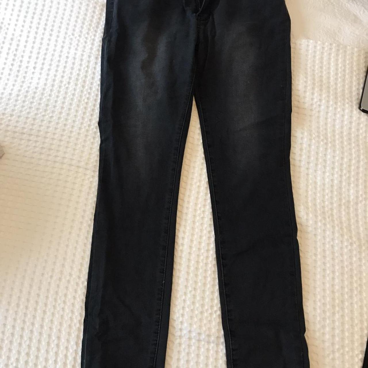 Women's Grey and Black Jeans | Depop