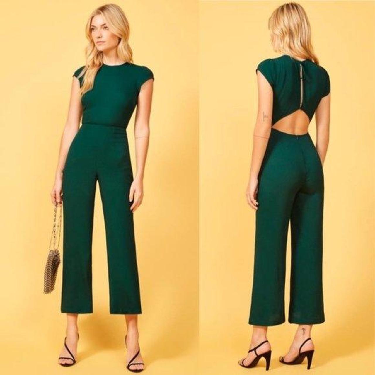 Reformation green jumpsuit online