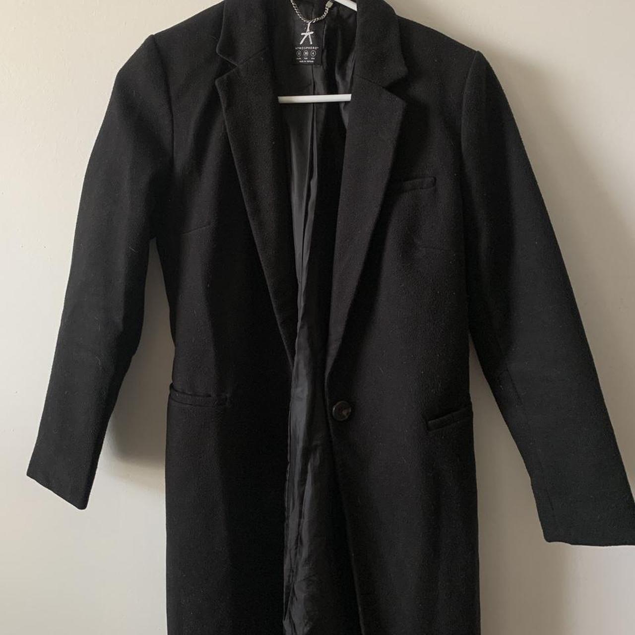 Primark Women's Black Coat Depop
