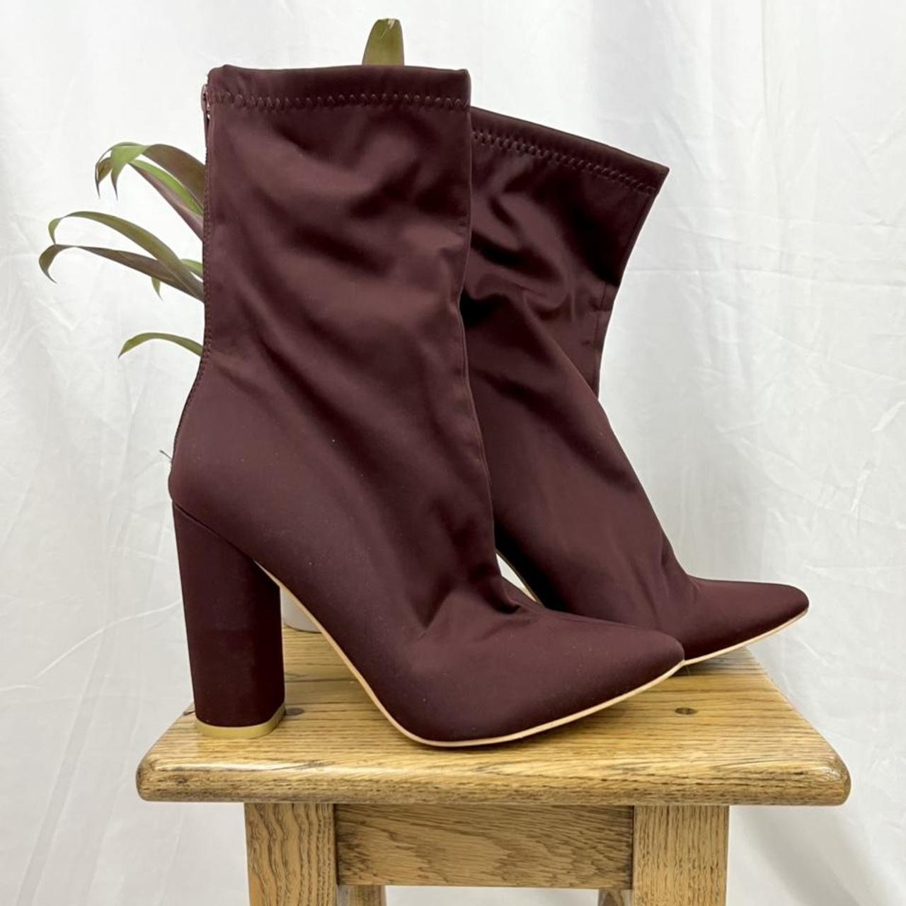 Sock clearance boots burgundy