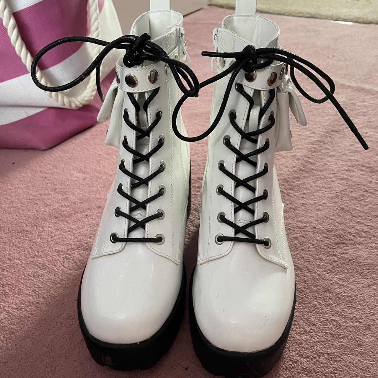 White Koi footwear boots! Worn a few times, super... Depop