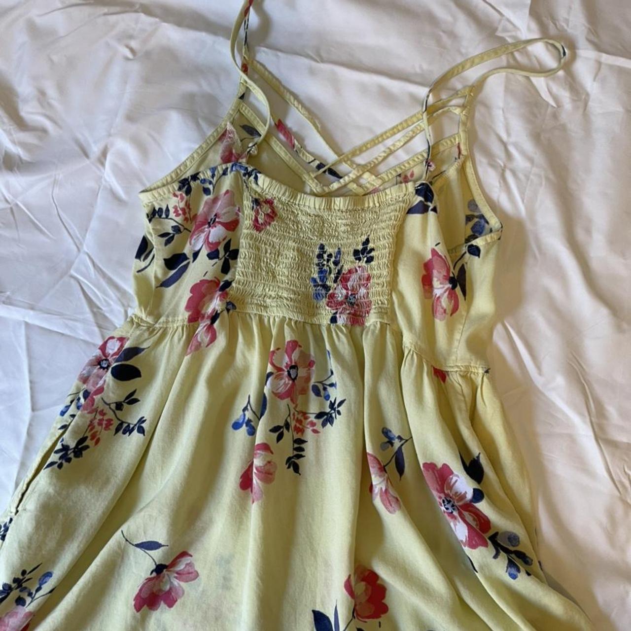 SO Clothing Women's Yellow and Red Dress | Depop