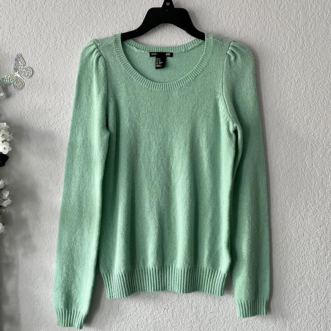 H&m mint best sale green sweater