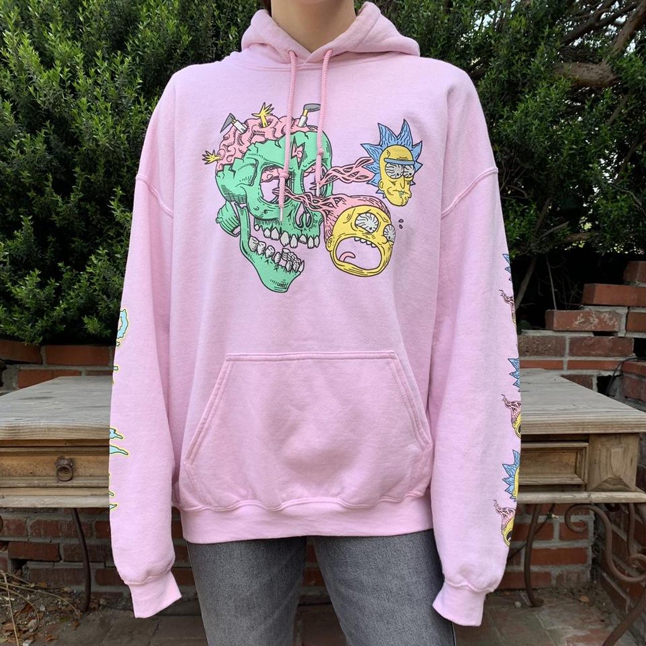 Pink Rick Morty hoodie