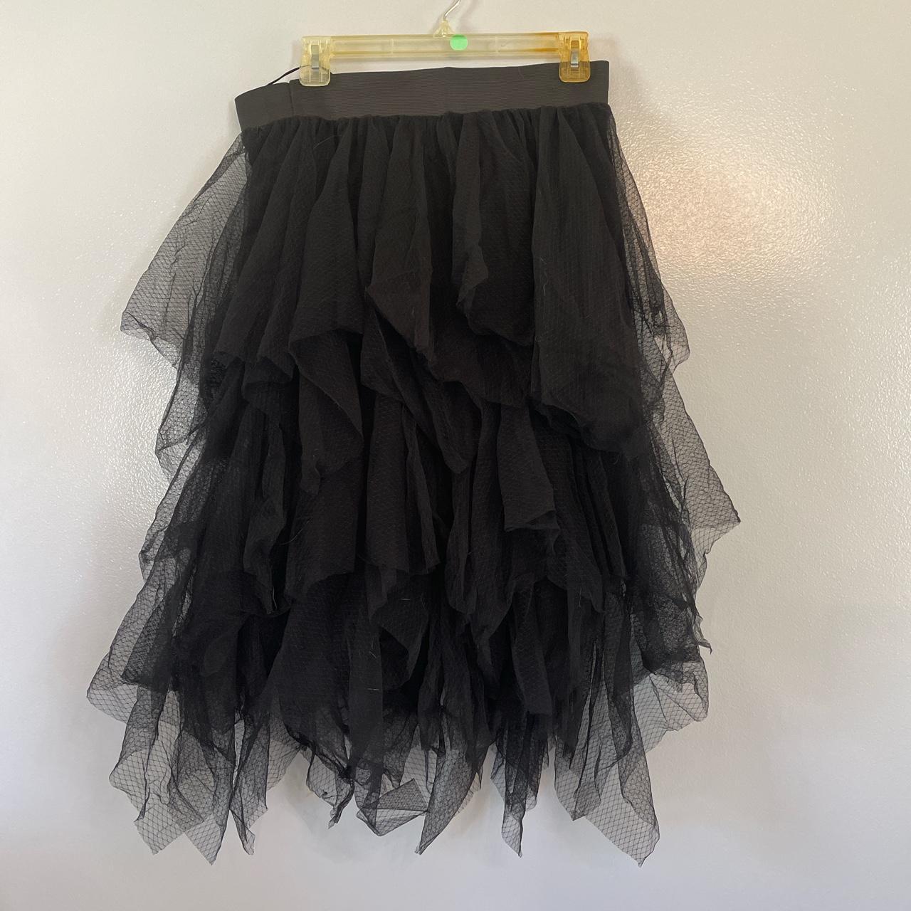 LAYERED BLACK SKIRT Layered black skirt from Villa... - Depop