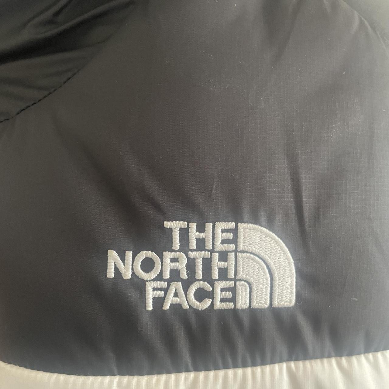 cream north face coat, preowned and previously worn,... - Depop