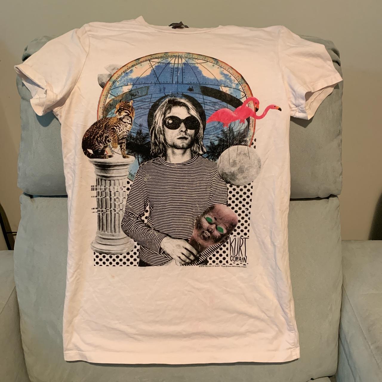 Gently used Kurt Cobain t shirt. Womens XS kurtcobain Depop