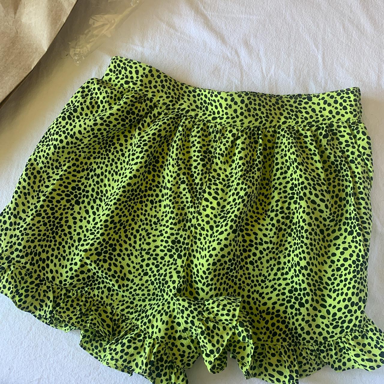 Topshop best sale green shorts