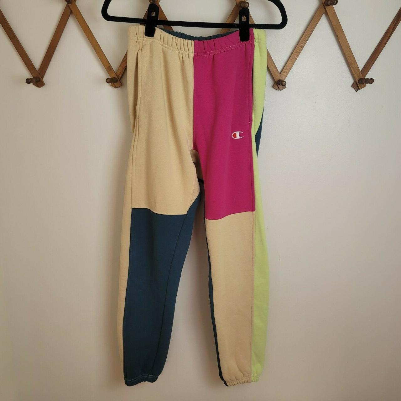 champion reverse weave colorblock sweatpants