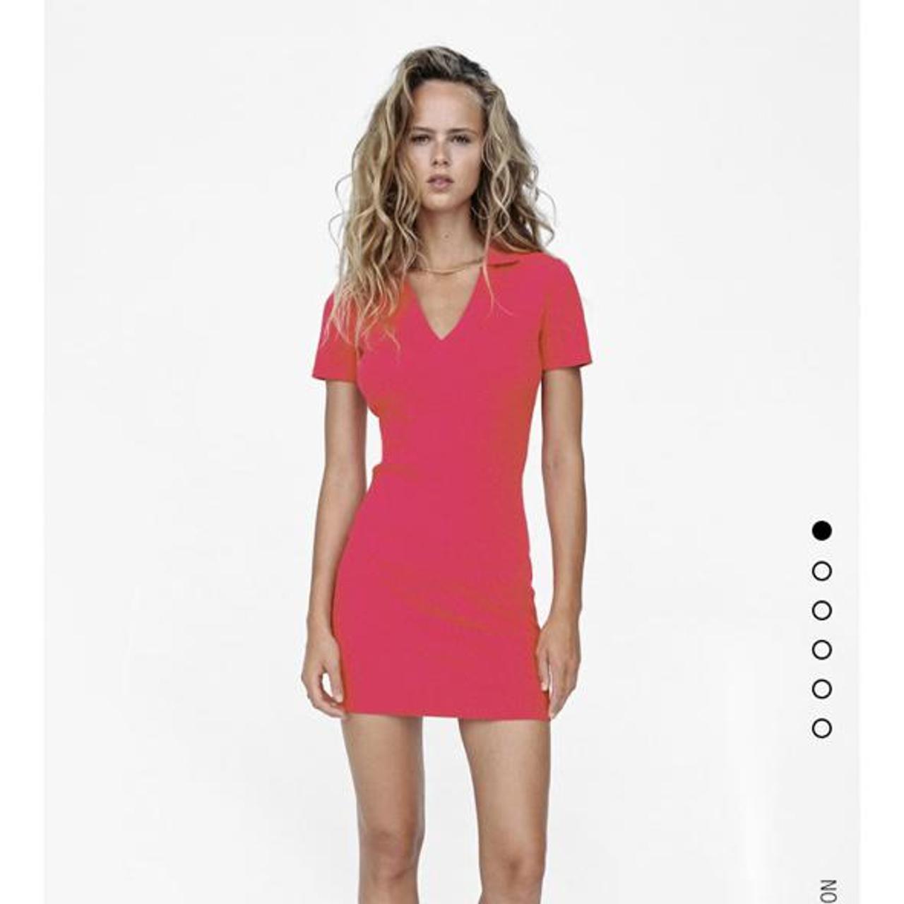 zara pink polo dress