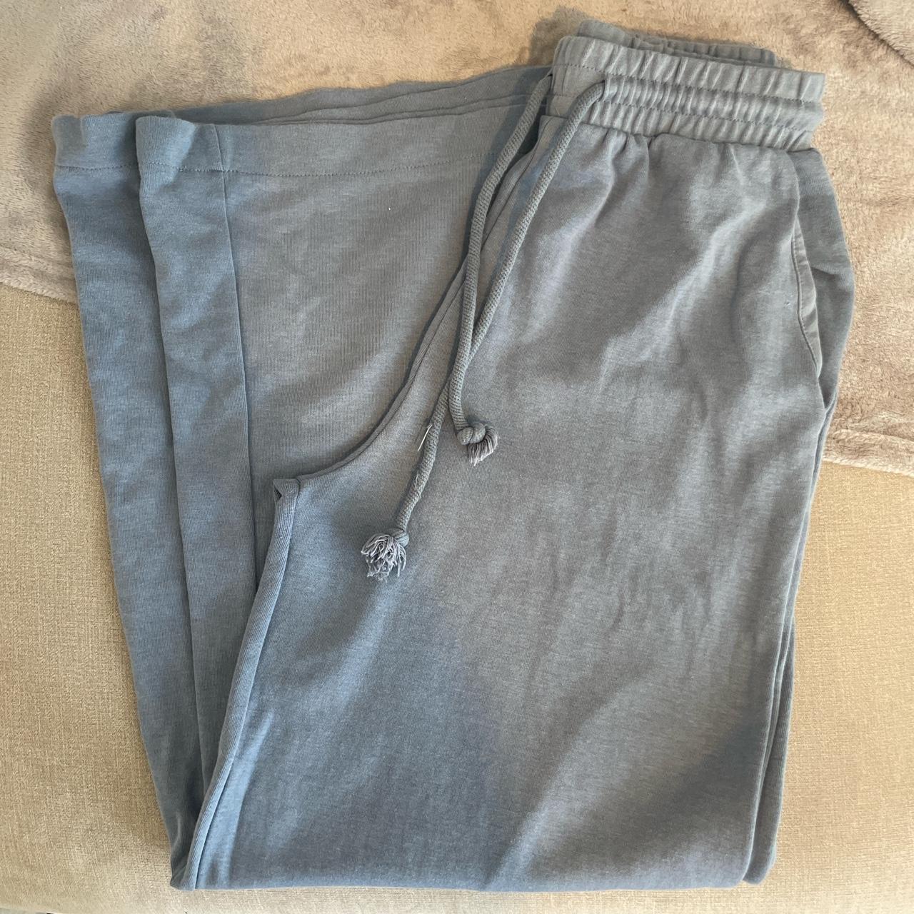 Zara blue wide leg joggers in a size small, worn a... - Depop