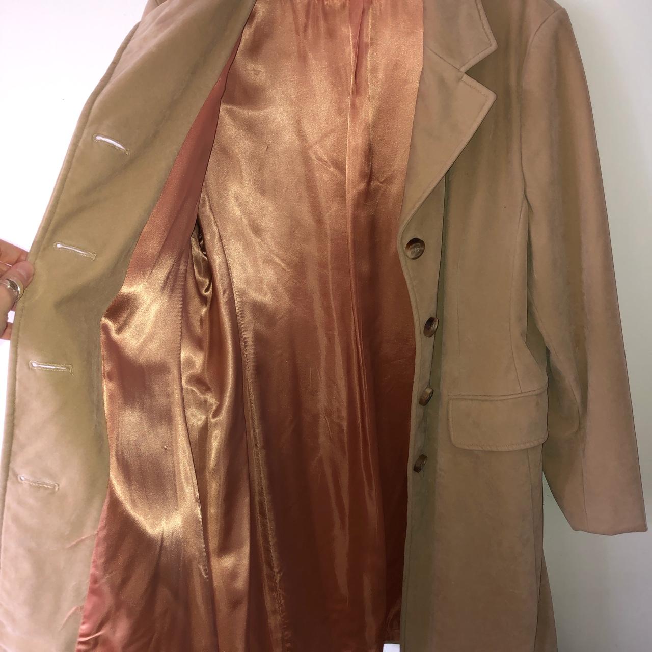 Women's Tan and Cream Coat | Depop