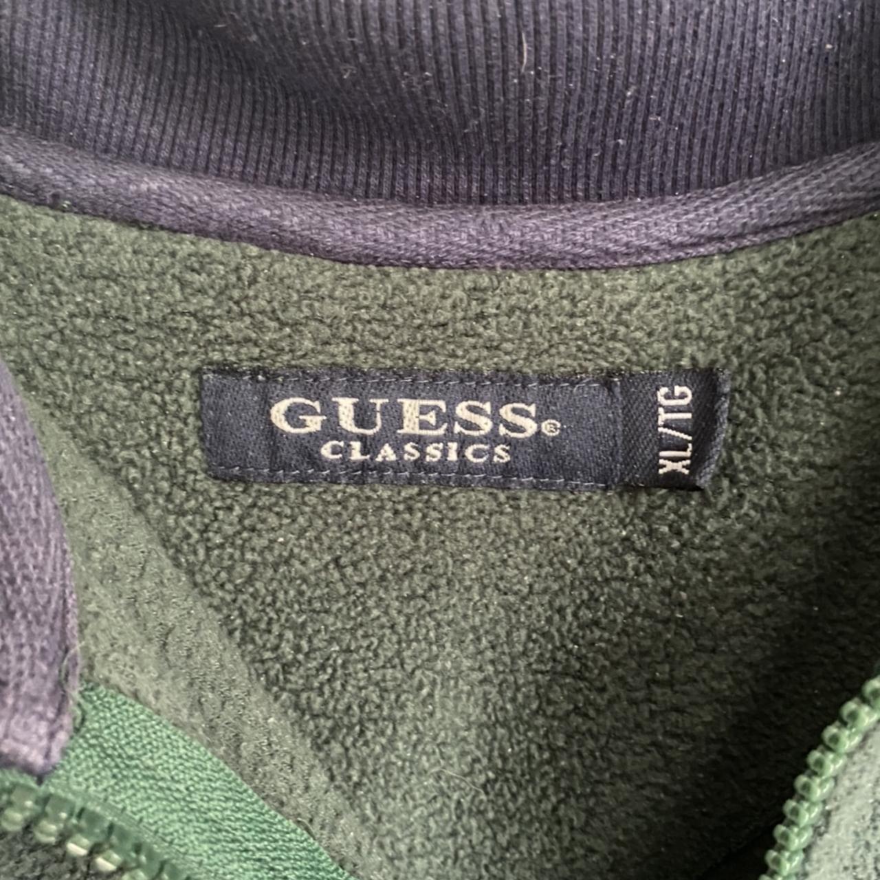 Vintage rare 90s Guess Classics quarter zip fleece /... - Depop