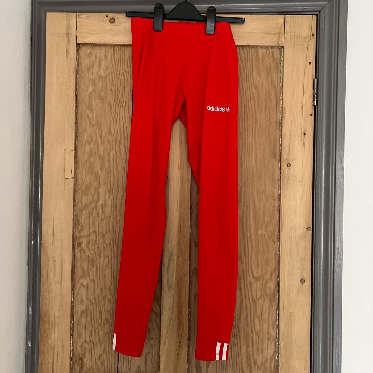 Adidas red leggings - Depop