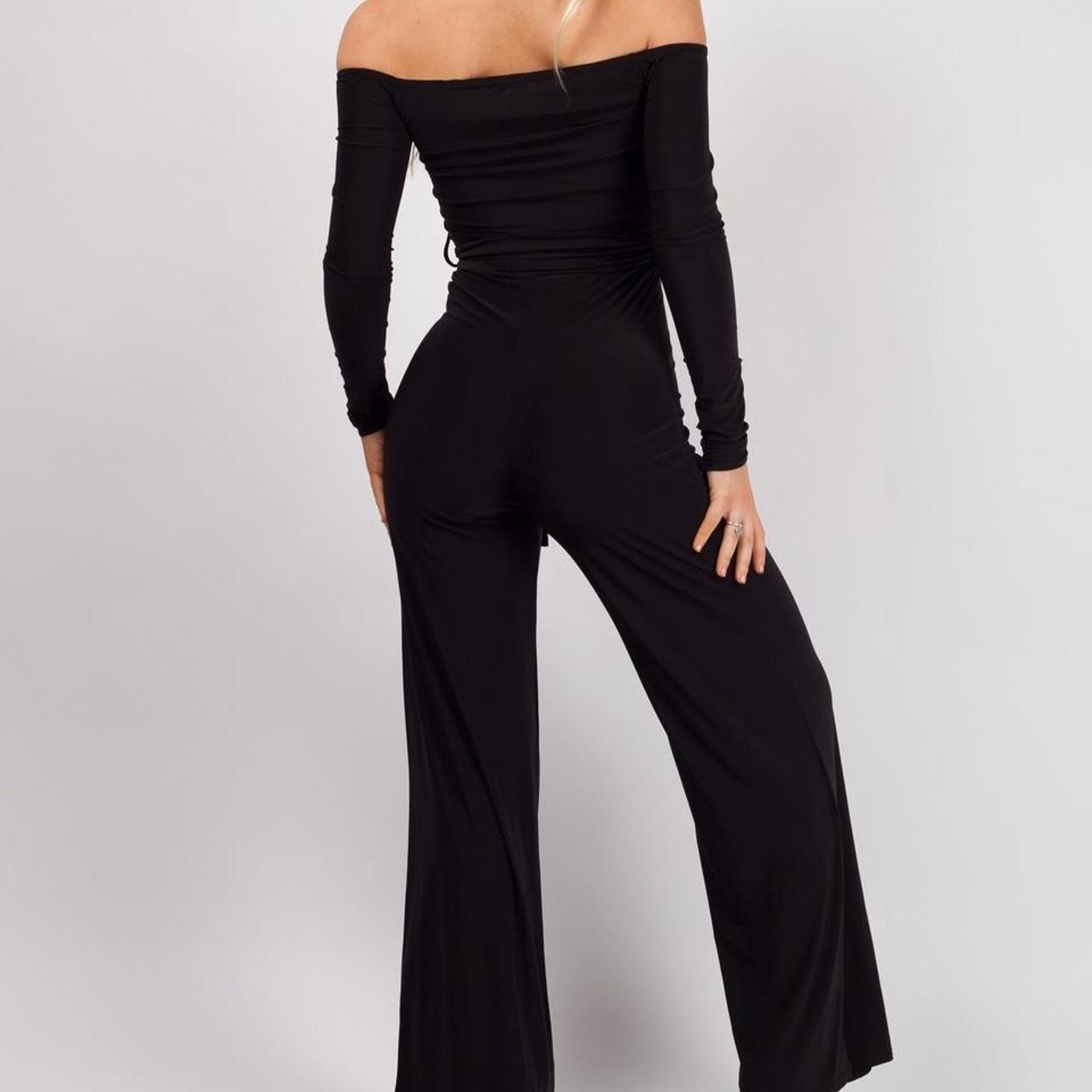 Oh Polly Women's Black Jumpsuit Depop