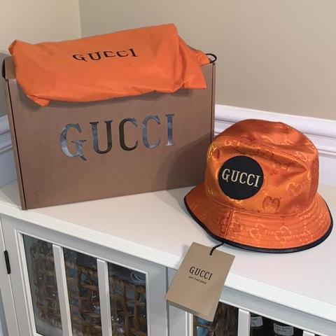 gucci orange bucket hat