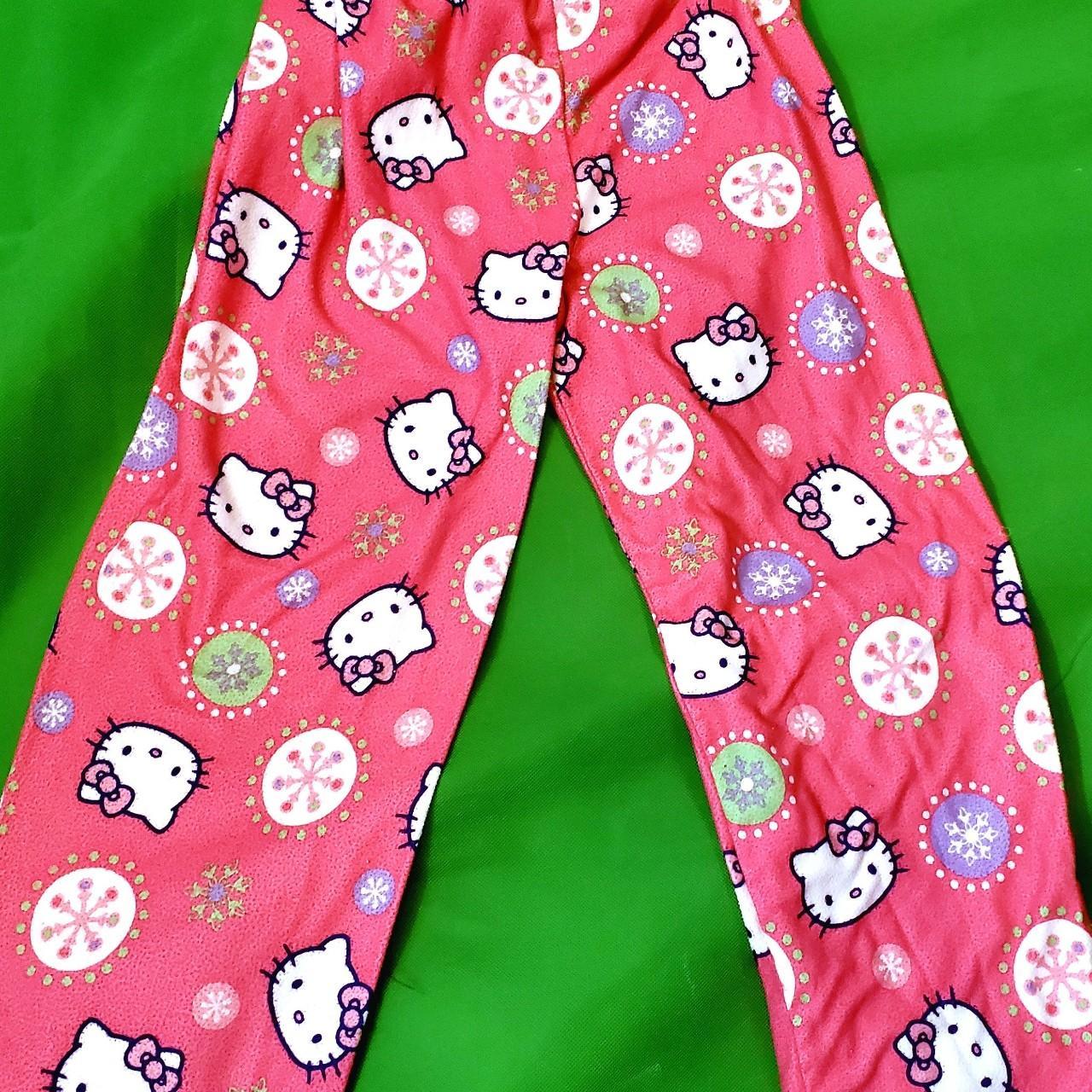 Hello Kitty Ponk Flannel Pajamas Set Girls... - Depop
