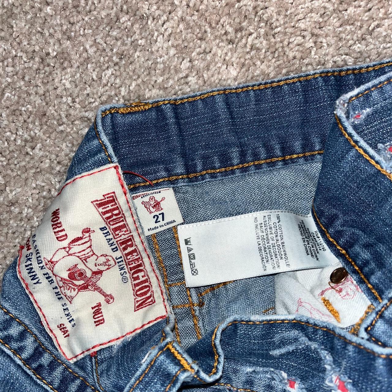 Women's True Religion denim skinny section seat... - Depop