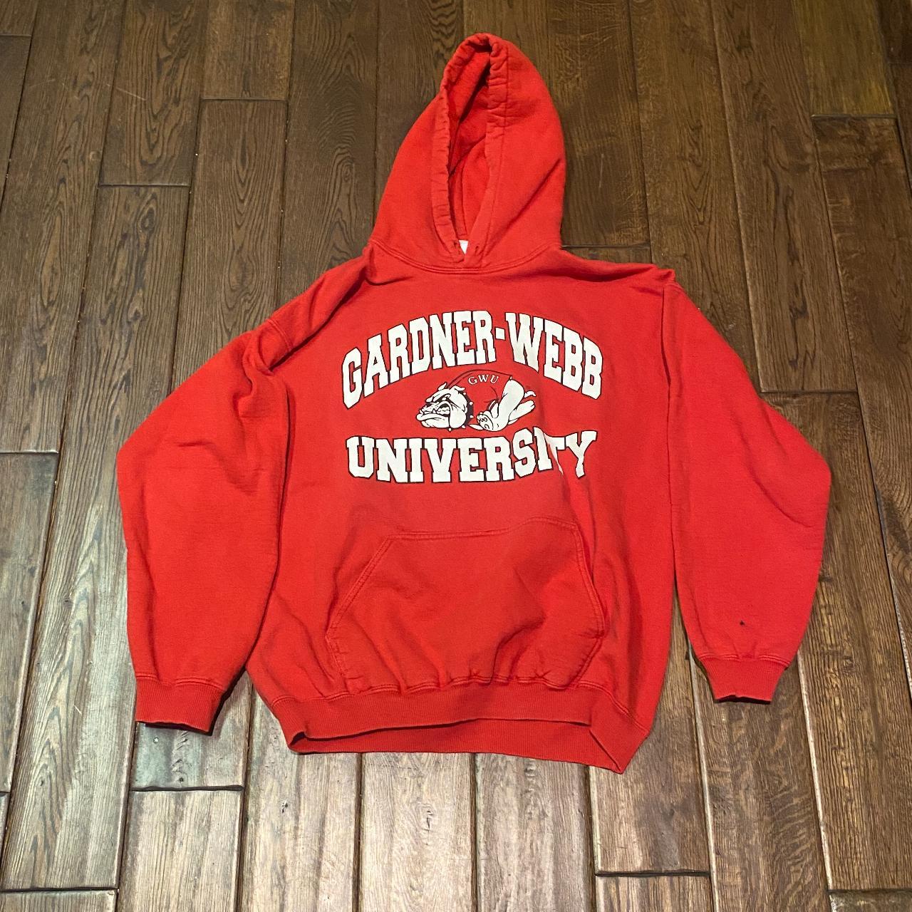 Vintage college hoodie Small stain on right... - Depop