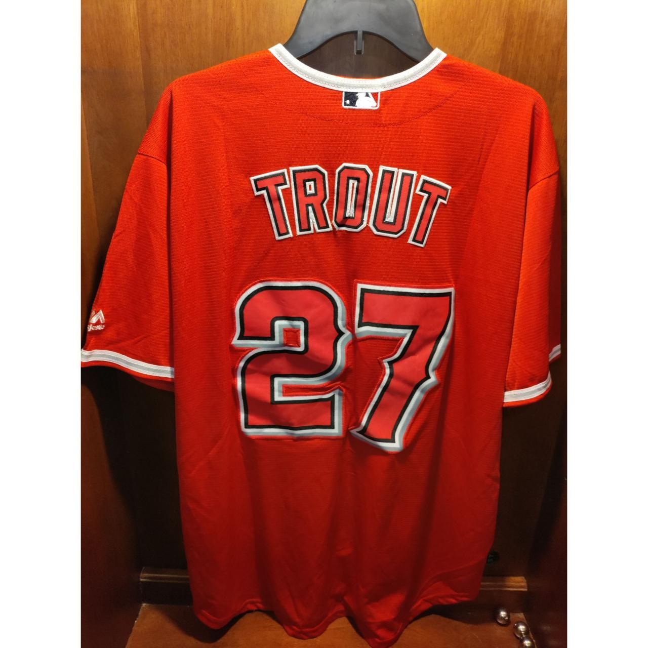 Product Details Mike Trout Majestic Replica Jersey... Depop