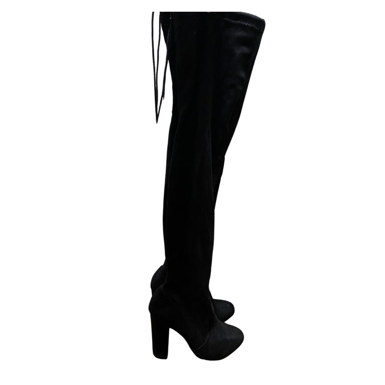 Olivia Jaymes | Over The Knee Boots with Chunky Heel... - Depop