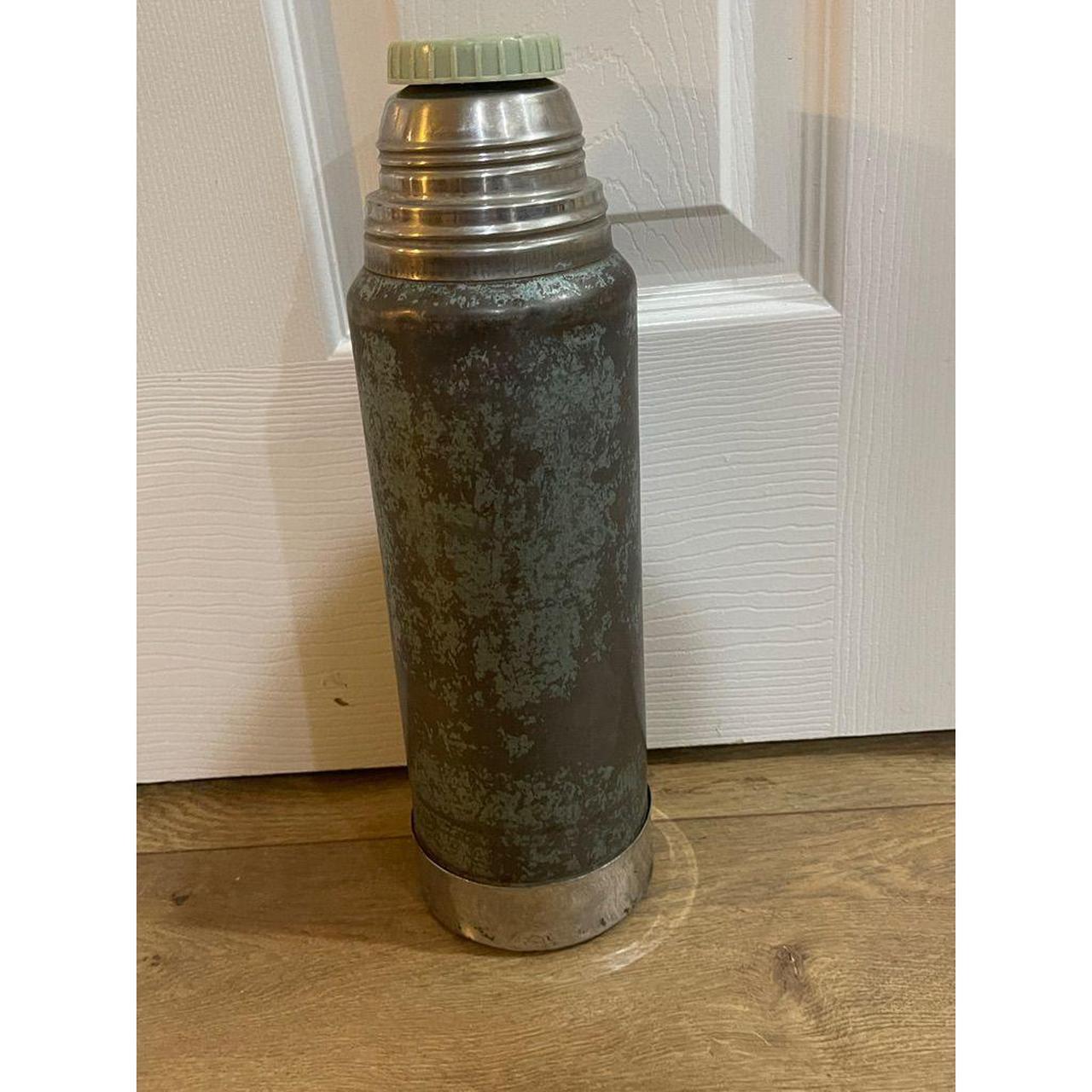 Thermos, Aladdin / Stanley Wide Mouth, Hammertone Green, Vintage 1995