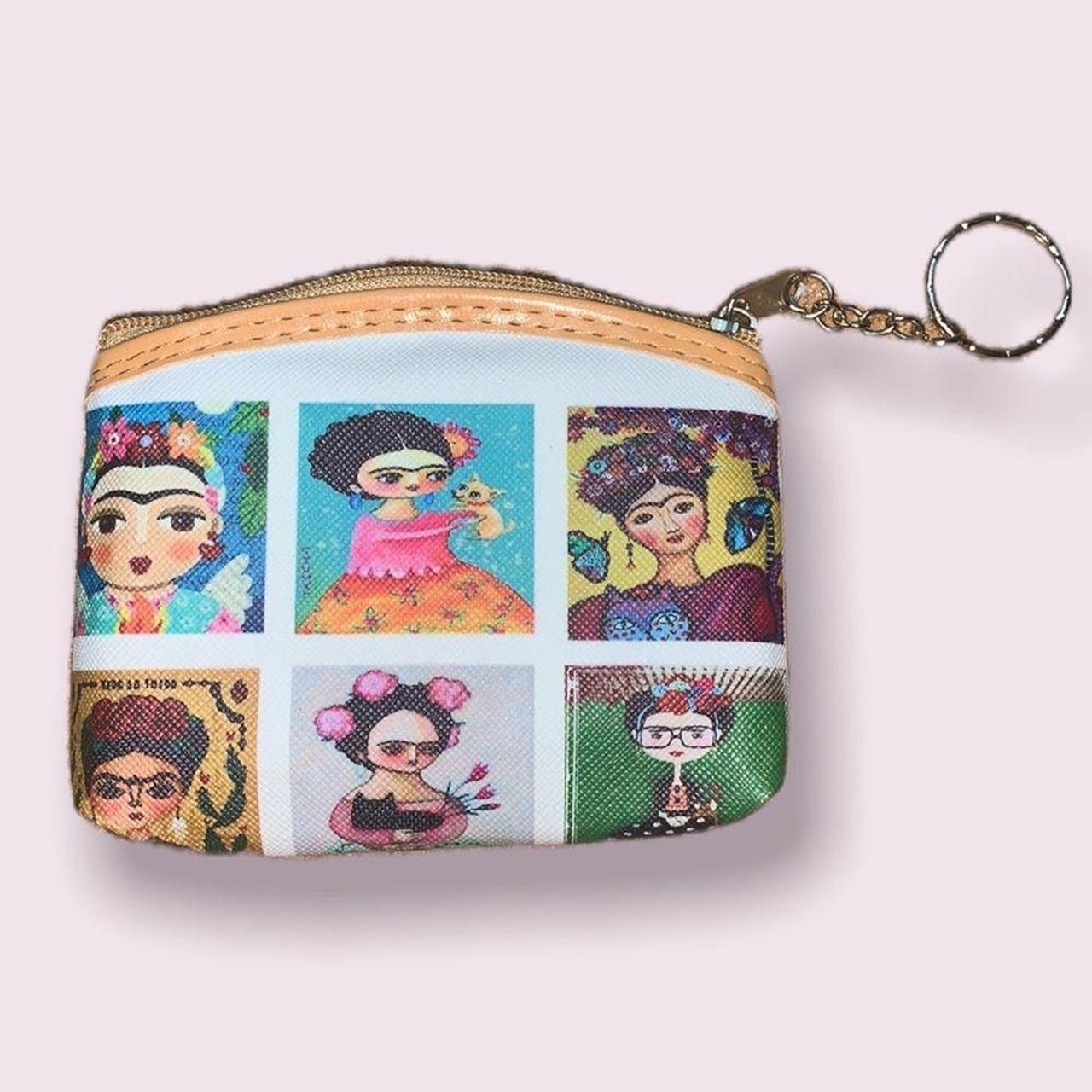 Frida Kahlo Portrait Art Coin Purse Keychain Mini Depop