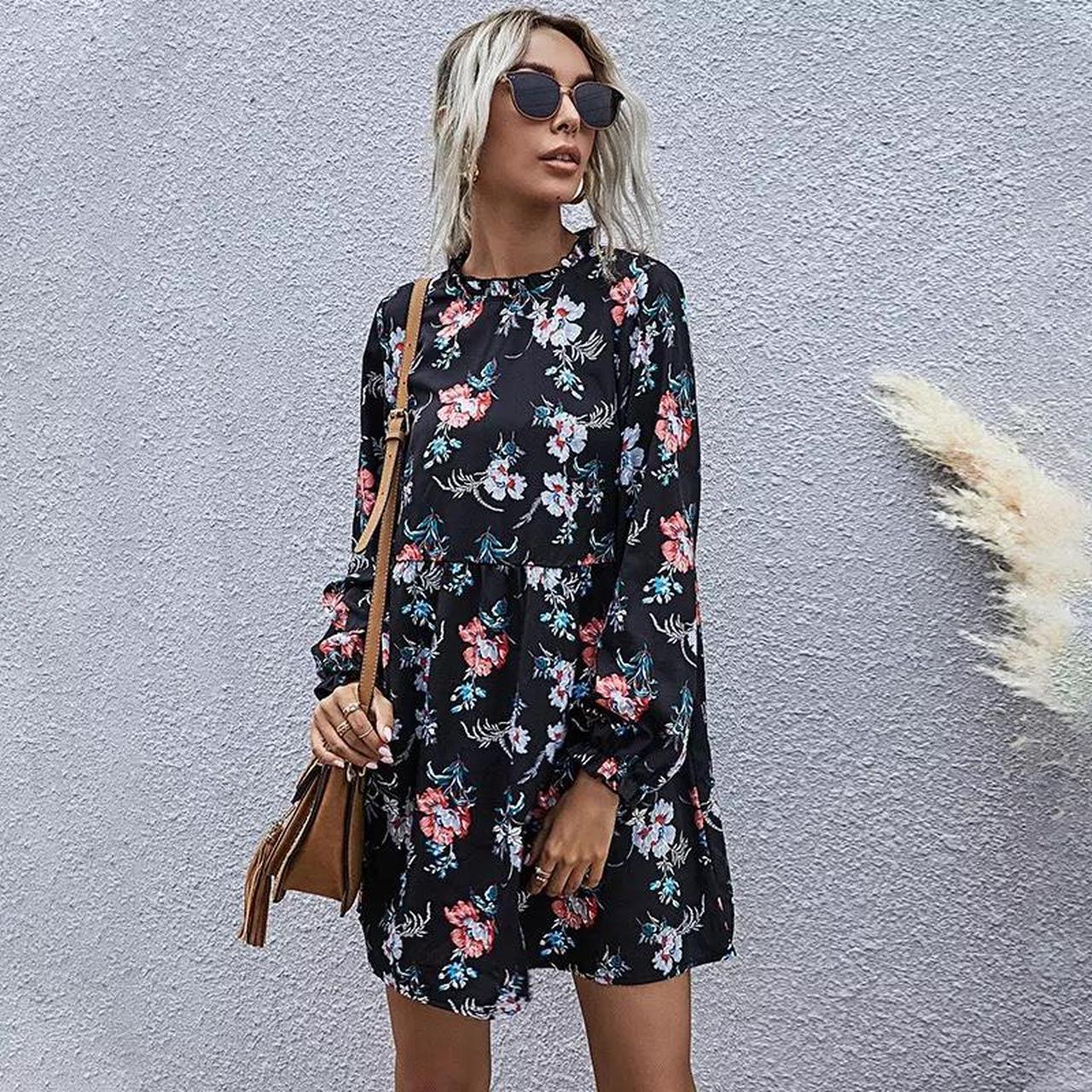 Cute Floral Dress Free shipping (usually takes 3-4... - Depop