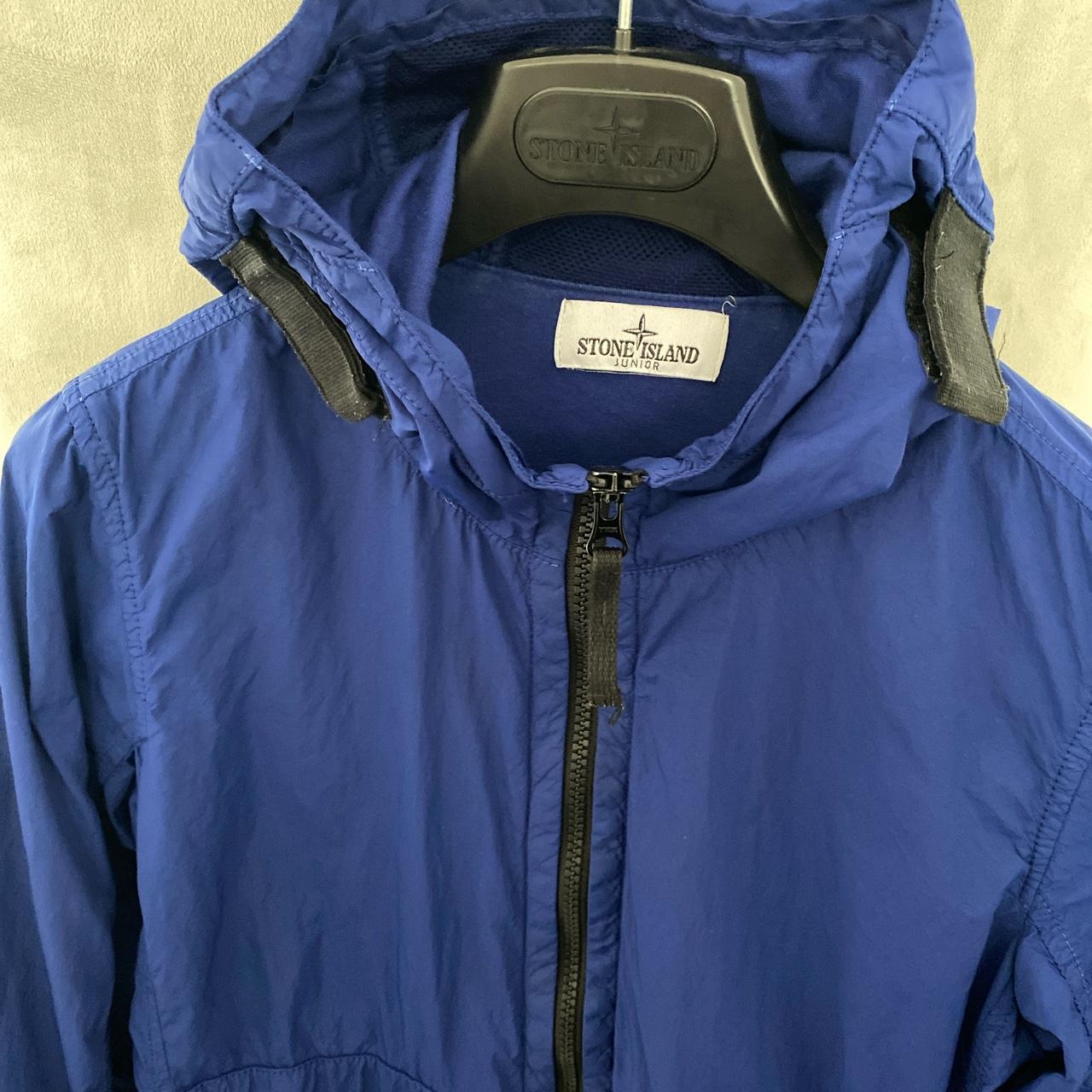 Stone island blue jacket age 10/12 - Depop