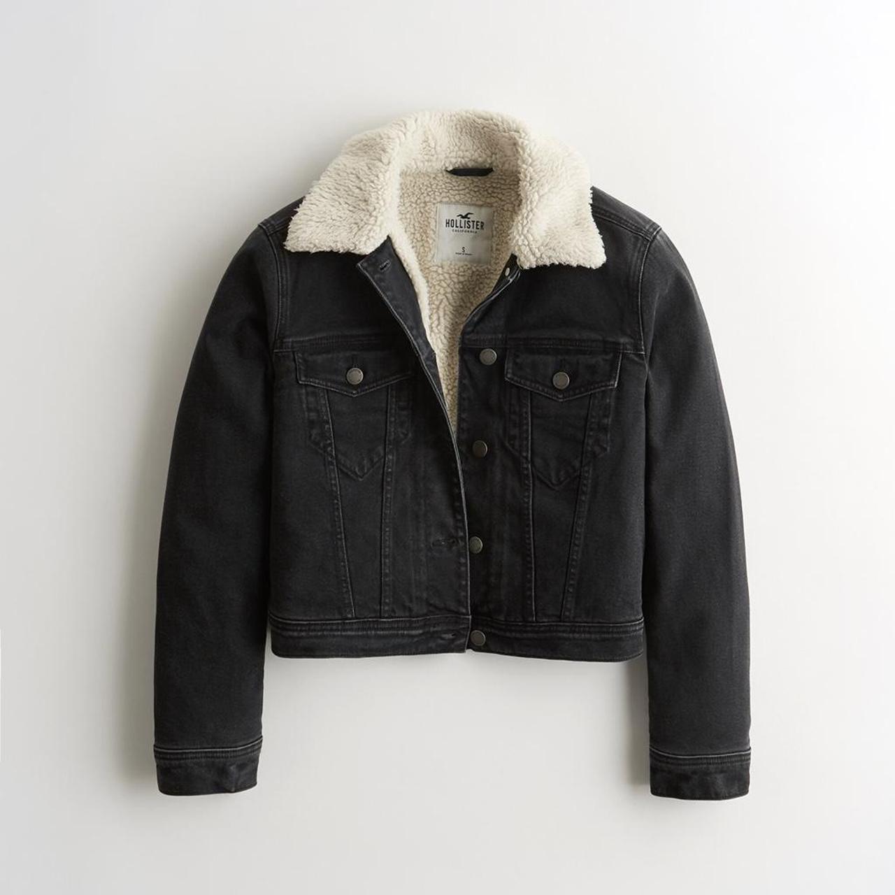 hollister sherpa trucker jacket