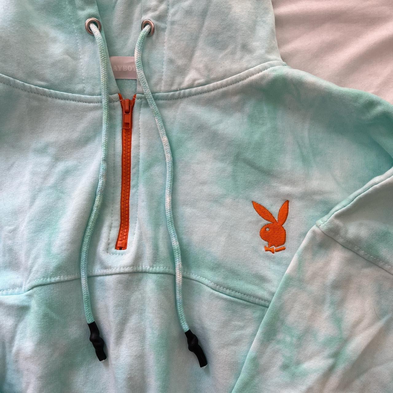 Playboy x Missguided cropped tie dye zip hoodie... Depop
