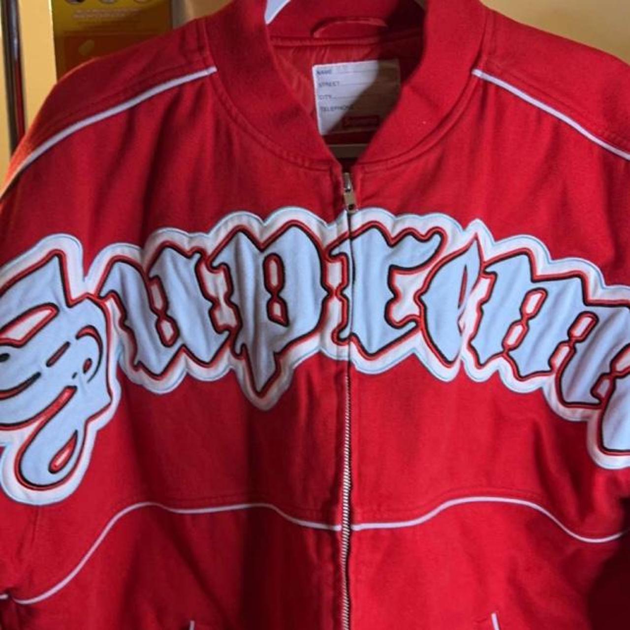 Supreme Twill Old English Varsity Bomber Jacket Size XL