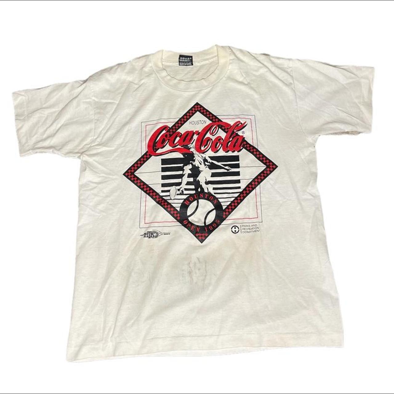 Coca-Cola Men's White and Red T-shirt