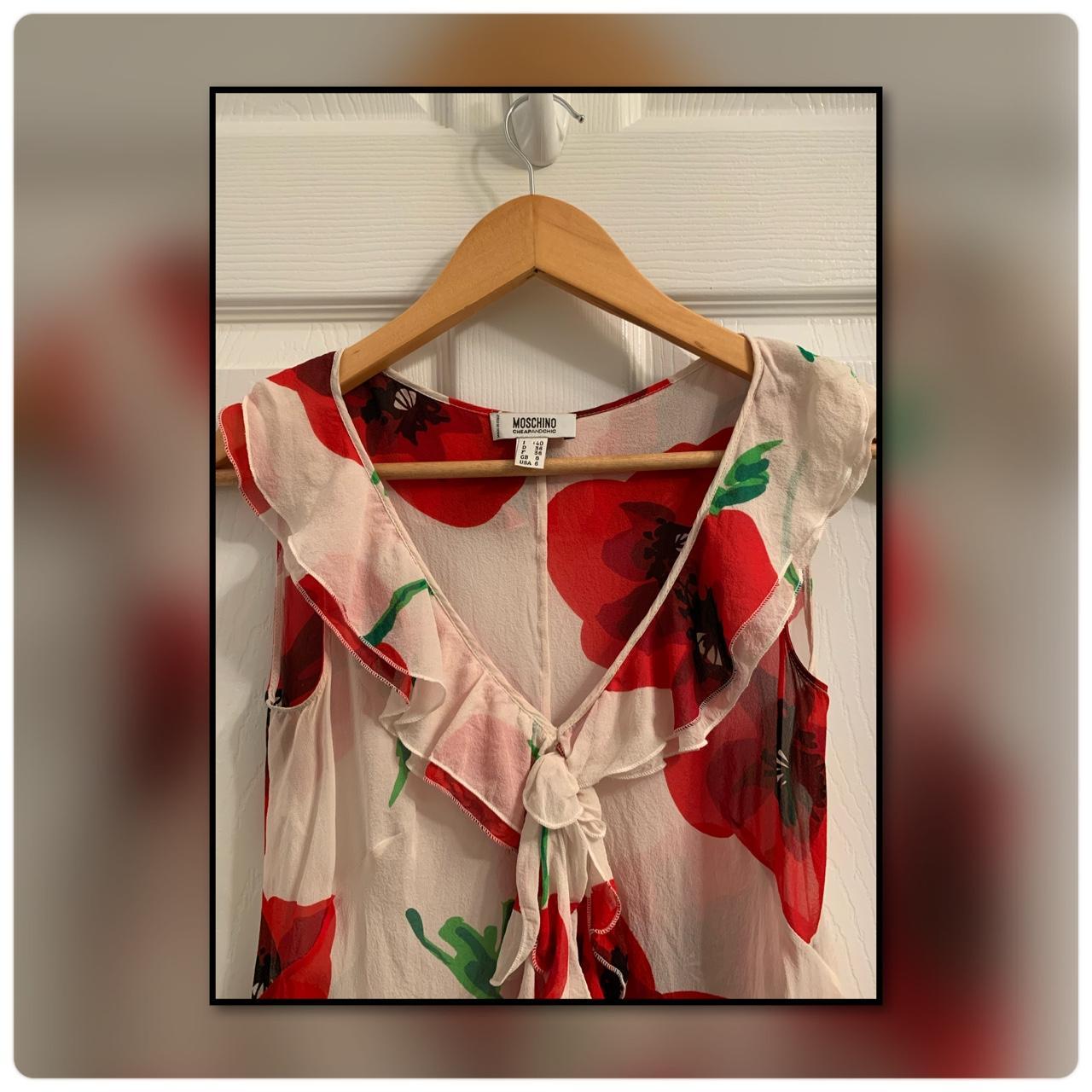 Moschino Cheap & Chic Women's Red and White Dress (3)