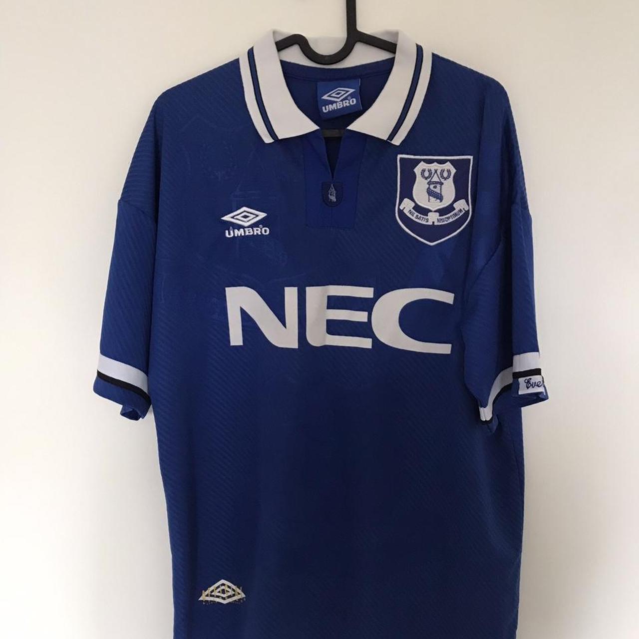 Everton 1993-1995 official Umbro kit in great... - Depop