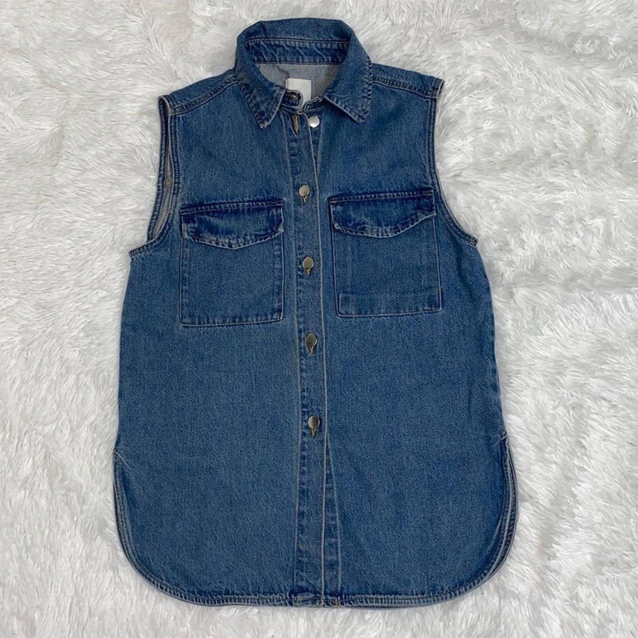 Product Image 3 - H&M Sleeveless Shirt Jacket.Washed cotton