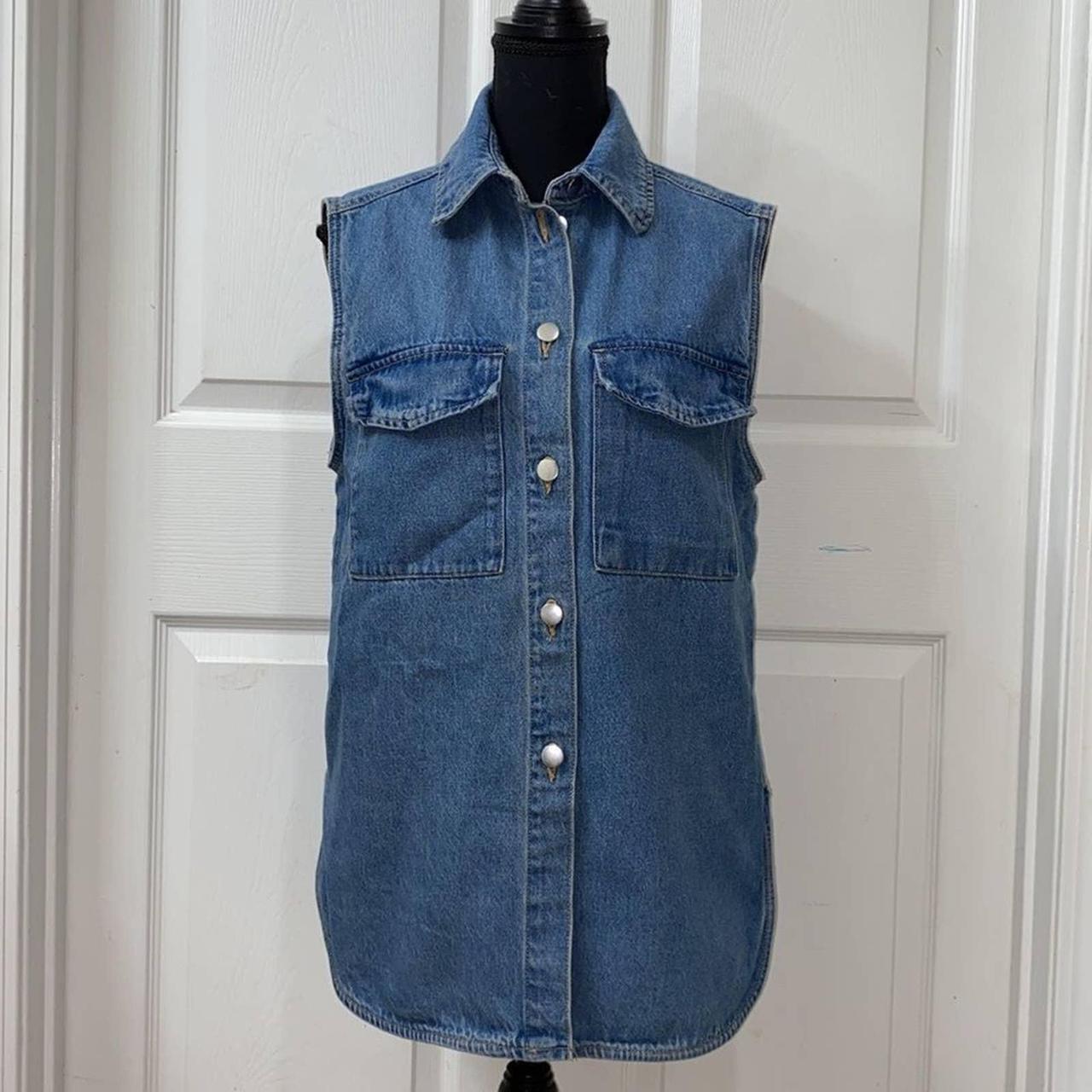 Product Image 2 - H&M Sleeveless Shirt Jacket.Washed cotton