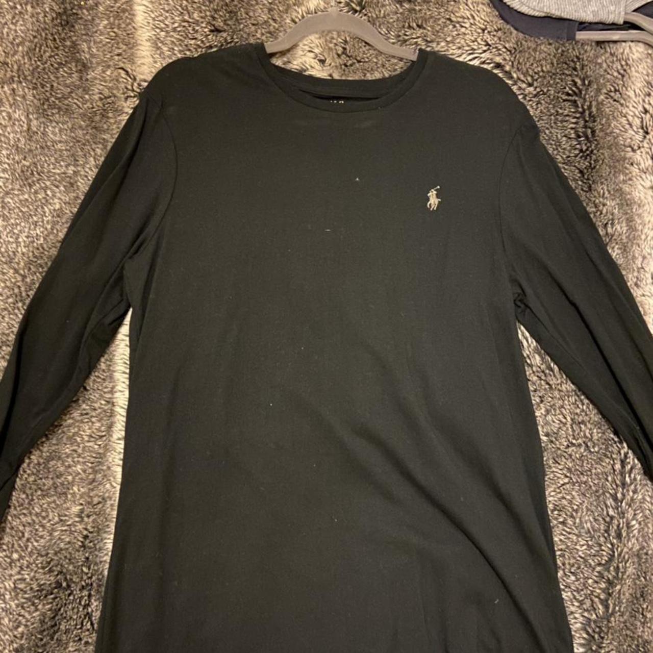 Polo Ralph Lauren black long sleeved t shirt Never... - Depop